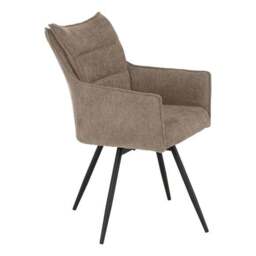 Lewis Set of 2 Carver Swivel Dining Chairs, Fabric - thumbnail 5
