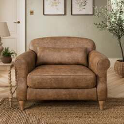 Millie Soft Faux Leather Snuggle Chair - thumbnail 1