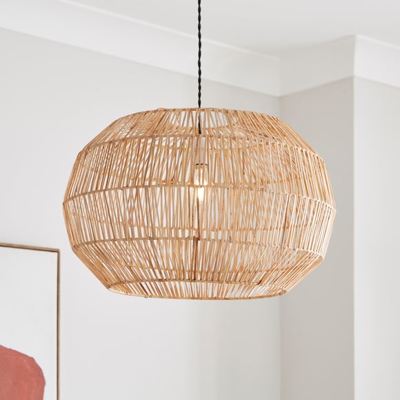 Wicker Woven Easy Fit Pendant Shade - image 1