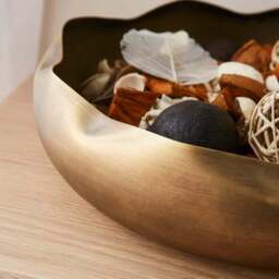 Organic Edged Metal Decorative Bowl - thumbnail 2