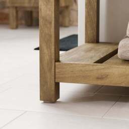 Humphrey Double Vanity Unit, Mango Wood Effect - thumbnail 5