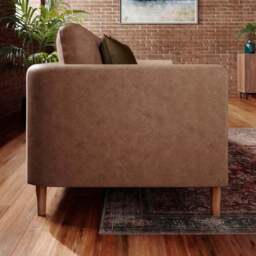 Max Soft Faux Leather 3 Seater Sofa - thumbnail 3