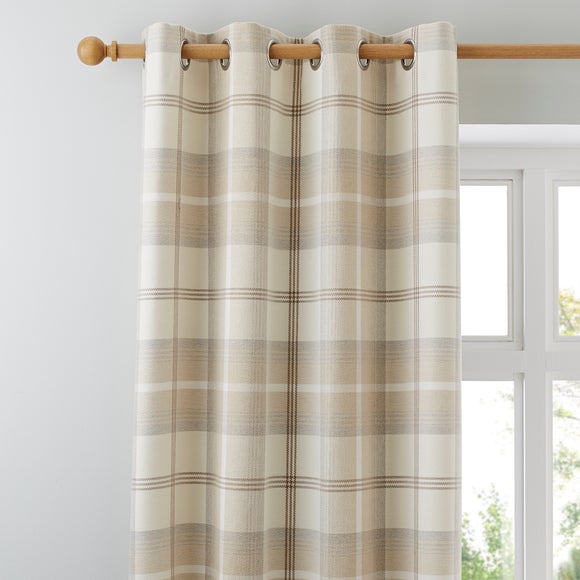 Highland Check Eyelet Curtains - image 1