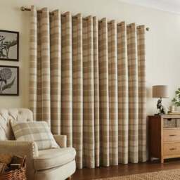 Highland Check Eyelet Curtains - thumbnail 4