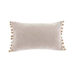 Chenille PomPom Boudoir Cushion