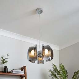 Curve Ribbed 5 Light Adjustable Pendant Light