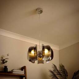 Curve Ribbed 5 Light Adjustable Pendant Light - thumbnail 2