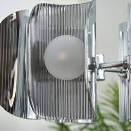 Curve Ribbed 5 Light Adjustable Pendant Light - thumbnail 3