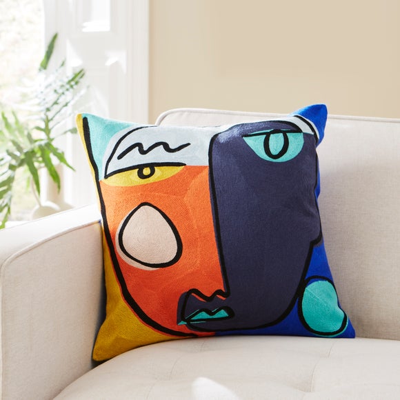 Elements Crewel Work Face Cushion - image 1