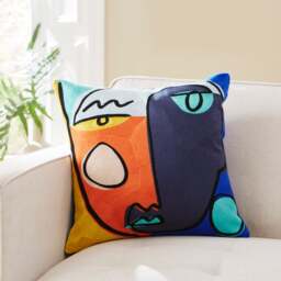 Elements Crewel Work Face Cushion - thumbnail 1