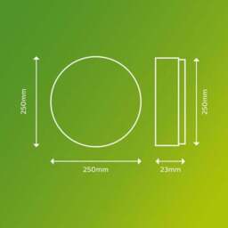 Philips Warm White Superslim Integrated LED Outdoor Flush Ceiling Light - thumbnail 3