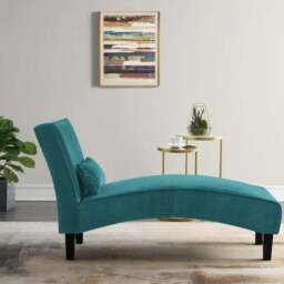 Bella Velvet Chaise Lounge - thumbnail 2