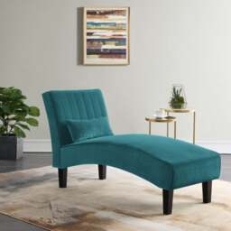 Bella Velvet Chaise Lounge - thumbnail 1
