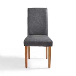 Hugo Set of 2 Dining Chairs, Distressed Faux Leather - thumbnail 6