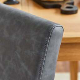 Hugo Set of 2 Dining Chairs, Distressed Faux Leather - thumbnail 3