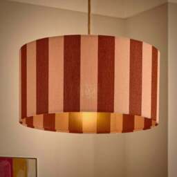 Beatrice Stripe Shallow Drum Lamp Shade - thumbnail 2