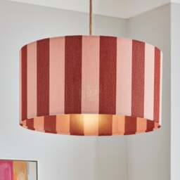 Beatrice Stripe Shallow Drum Lamp Shade - thumbnail 1