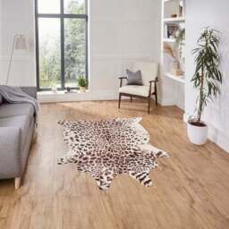 Faux Leopard Print Rug - thumbnail 2