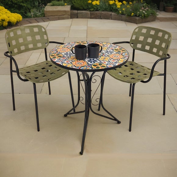 Summer Terrace Charlotte Round Bistro Table with 2 Karin Chairs - image 1
