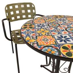 Summer Terrace Charlotte Round Bistro Table with 2 Karin Chairs - thumbnail 3