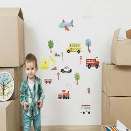 Walplus Happy Cars Wall Stickers - thumbnail 1
