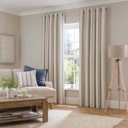 Folkstone Stripe Eyelet Curtains - thumbnail 2