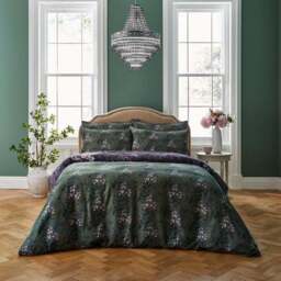 Dorma Giverny Damson 100% Cotton Duvet Cover & Pillowcase Set - thumbnail 3
