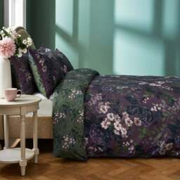 Dorma Giverny Damson 100% Cotton Duvet Cover & Pillowcase Set - thumbnail 2