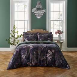Dorma Giverny Damson 100% Cotton Duvet Cover & Pillowcase Set - thumbnail 1