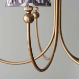 Vogue Javier 5 Light Adjustable Curve Pendant Light with Grey Zigzag Lamp Shades - thumbnail 3