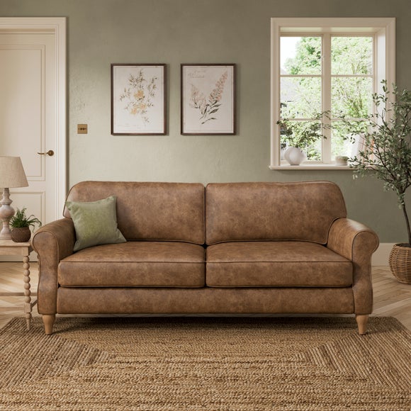 Millie Soft Faux Leather 3 Seater Sofa - image 1