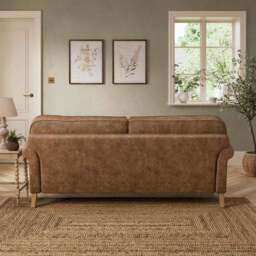 Millie Soft Faux Leather 3 Seater Sofa - thumbnail 2