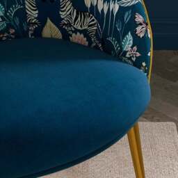 Bella Dining Chair, Utopia and Teal Velvet - thumbnail 3