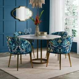 Bella Dining Chair, Utopia and Teal Velvet - thumbnail 2