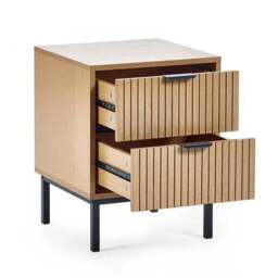 Sia 2 Drawer Bedside Table - thumbnail 3