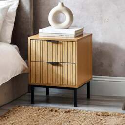 Sia 2 Drawer Bedside Table - thumbnail 1