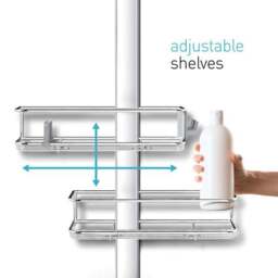 Simplehuman Overdoor Silver Shower Caddy - thumbnail 5