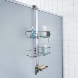 Simplehuman Overdoor Silver Shower Caddy - thumbnail 1