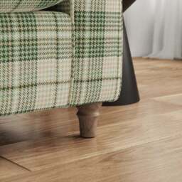 Flori Woven Check Fabric Lambeth Armchair - thumbnail 4