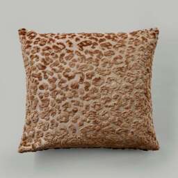 Leopard Cut Velvet Square Cushion - thumbnail 2