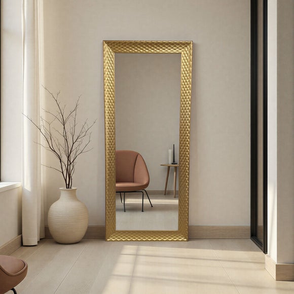 Yearn Diamont Framed Bevelled Full Length Wall Mirror - image 1