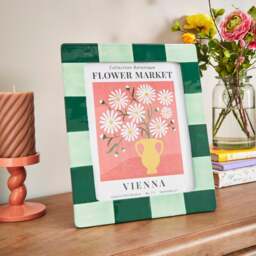 Striped Ceramic Photo Frame