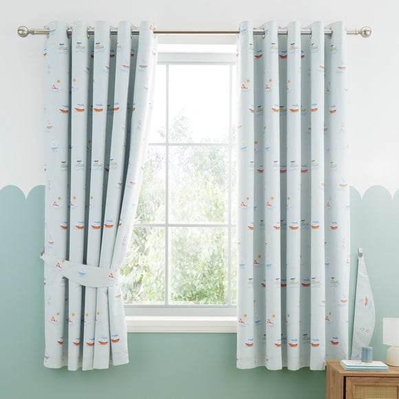 Little Boats Blackout Eyelet Curtains - image 1