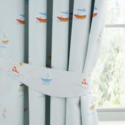 Little Boats Blackout Eyelet Curtains - thumbnail 2