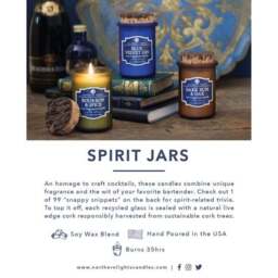 Northern Lights Spirit Blue Velvet Gin Jar Candle - thumbnail 3