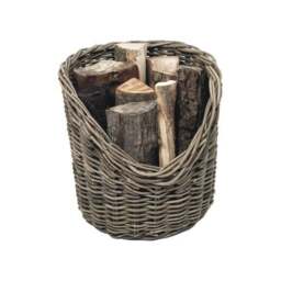 40cm Round Wicker Log Basket - thumbnail 4