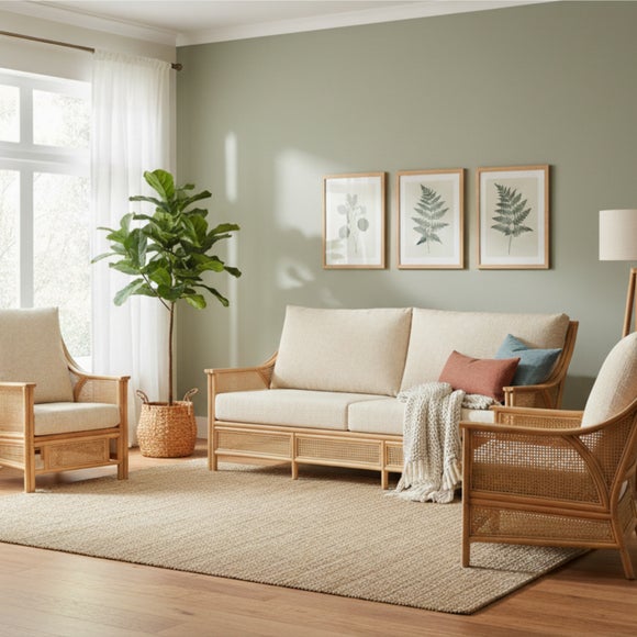 Desser Chester Rattan 3 Seater Sofa & 2 Chairs Set - image 1