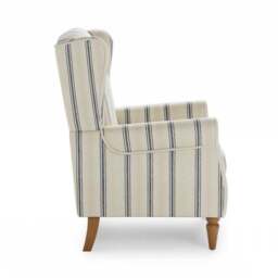 Oswald Pinstripe Wingback Armchair - thumbnail 4