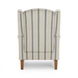 Oswald Pinstripe Wingback Armchair - thumbnail 5