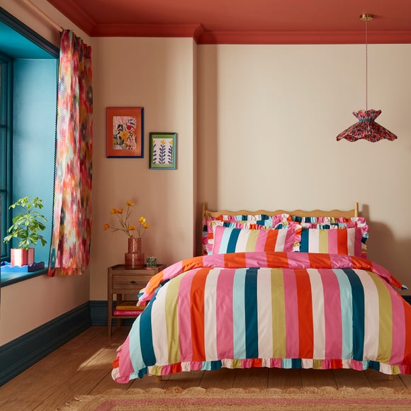 Sophie Robinson Sunset Stripe 100% Cotton Duvet Cover & Pillowcase Set - image 1